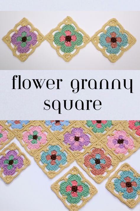 Crocheting a Granny Square Flower is a delightful and creative project that allows you to make beautiful and colorful blooms. Whether you’re a seasoned crocheter or a beginner, this step-by-step guide will help you create your own enchanting Granny Square Flower. #grannysquare #littlejohnsyarn Crochet Flower Granny Square Pattern Free, Flower Granny Square Pattern Free, Crochet Granny Square Flower, Granny Square Flowers, Flower Granny Square Pattern, Granny Square Flower, Granny Square Pattern Free, Crochet Mitts, Motifs Granny Square