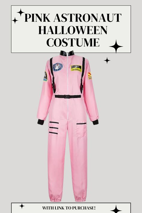 Pink Astronaut Suit Halloween Outfit Pink Astronaut Costume, Astronaut Barbie Costume, Men's Flight Suits, Astronaut Halloween Costume, Adult Costumes Diy, Astronaut Suit, Astronaut Costume, Barbie Halloween, Flight Suit