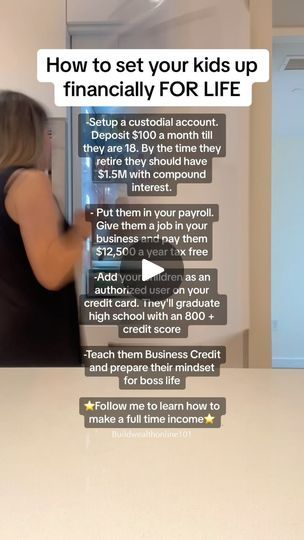 16K views · 11K reactions | 👉🏻 FOLLOW @buildwealthonline101 for more tips

Double tap if this if you found it useful!

Incorporating your children into your small business is a win-win. It not only contributes to their wealth but also offers you an annual tax write-off 🙌🏻. It’s a smarter alternative to traditional allowances! By investing in your kids early, you set the stage for millionaires in the making through the power of compounding.

If you still don’t own a business but would like to start creating generational wealth...

I can show you what I’m doing from home, around my kids schedule and it’s making me 4 figure days from home as a mom of 3!

Comment or DM me “Ready” if you want to hear more about how you can get started to make life changing income from home and build generat Power Of Compounding, Own A Business, How To Fix Credit, Generational Wealth, Income From Home, Mom Of 3, Kids Schedule, Compound Interest, Saving Challenge