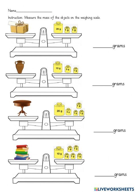 Mass Worksheets For Grade 2, Mass Worksheets Grade 3, Mass Conversion Chart, Mass And Weight Science, Measurements Worksheet For Grade 2, Mass And Capacity, Mass Worksheet, Math Measurement Activities, Capacity Worksheets