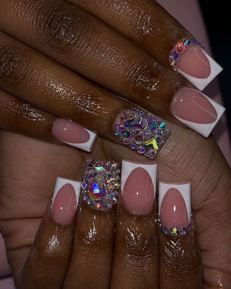 Maroon Nail, Basic French, Junk Nails, Acrylic Toe Nails, Hard Nails, Book Me, Colored Acrylic Nails, Nails Design With Rhinestones, Girly Acrylic Nails