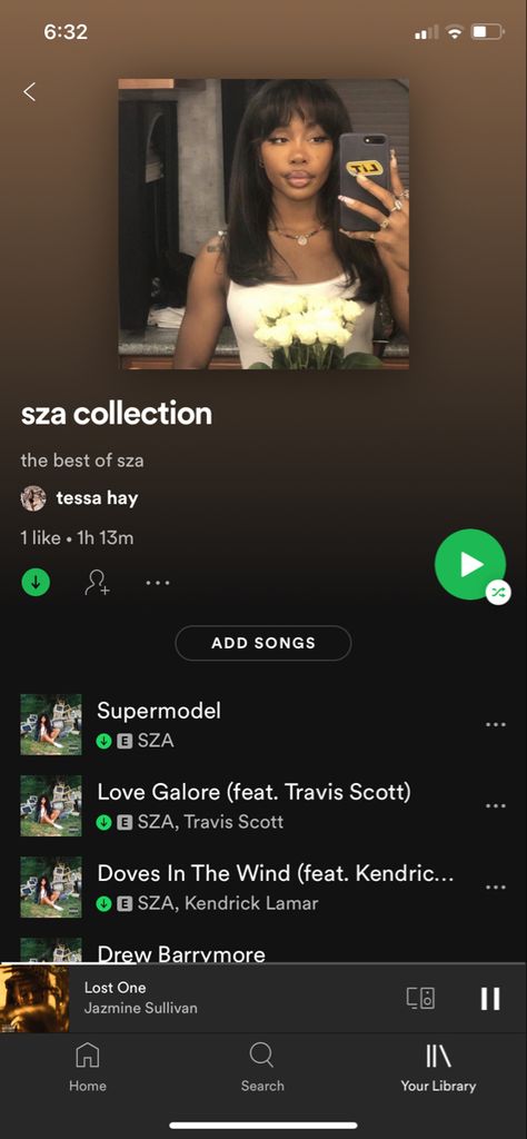 Sza Playlist Names, Sza Playlist, Sza Spotify, Sza Love Galore, Playlist Vibes, Spotify Playlist Ideas, Sza Songs, Jazmine Sullivan, Playlist Names