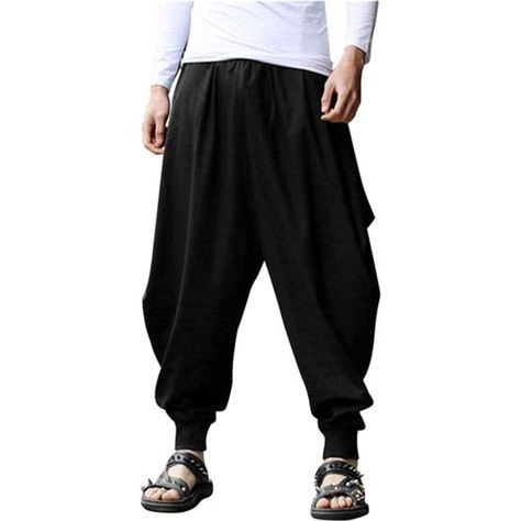 Baggy Fantasy Pants, Japanese Harem Pants, Harem Pants Drawing, Arabic Pants, Baggy Pants Reference, Linen Pants Men, Flowy Outfits, Baggy Harem Pants, Bohemian Style Men