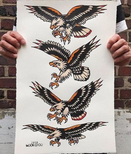 Old School Sleeve, Flash Art Tattoos, Traditional Eagle Tattoo, Hawk Tattoo, H Tattoo, Kunst Tattoos, Tattoo Old School, Traditional Tattoo Sleeve, Traditional Flash