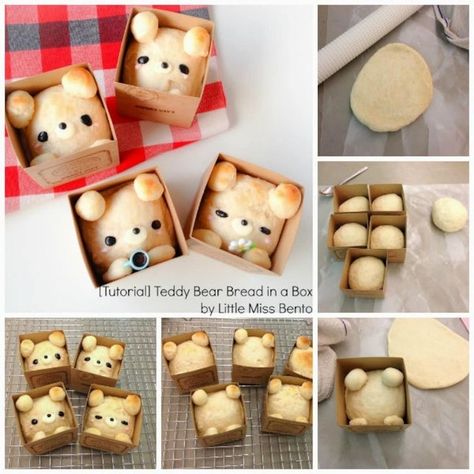 Bear Bread, Japanese Bread, Bear Recipes, Kawaii Dessert, Bread Shaping, Bread Art, Bento Recipes, Cute Baking, Bread Bun