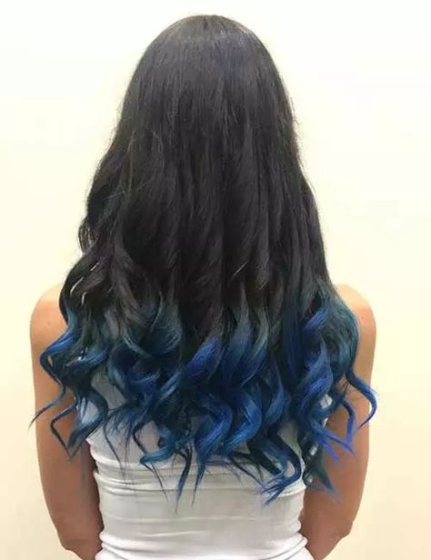 Blue Ombre Hair - Indigo Charm Honey Blonde Hair Color, Ballerina Bun, Blue Ombre Hair, Top Knots, Ombre Fashion, Short Bob Haircuts, Hair Color Blue, Ombre Hair Color, Honey Blonde