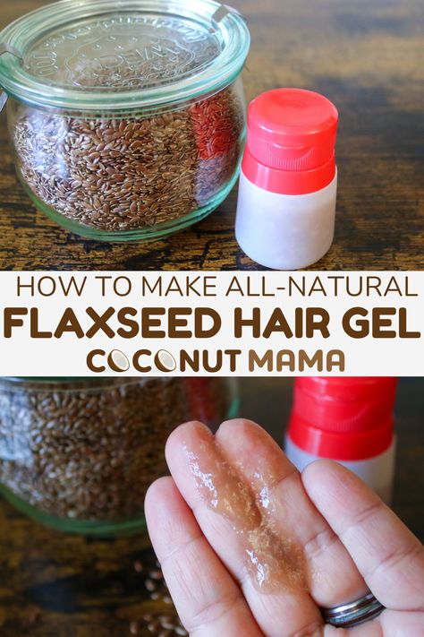 Learn how to make homemade flaxseed gel for hair at home with this simple DIY! This hair gel works great to keep hair in place without leaving it feeling stiff or sticky. Flaxseed Gel For Hair, Simple Natural Hairstyles, Diy Flaxseed Gel, Flaxseed Hair Gel, Homemade Hair Gel, Glycerin For Hair, Gel For Hair, Herbs For Hair Growth, Natural Hairstyles For Black Women