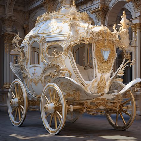 Carriages Aesthetic, Carriage Aesthetic, Bridgerton Carriage, Fantasy Carriage, Royal Horse Carriage, Wedding Ride, Masquerade Ball Aesthetic, Royal Wedding Aesthetic, Cinderella Tattoo