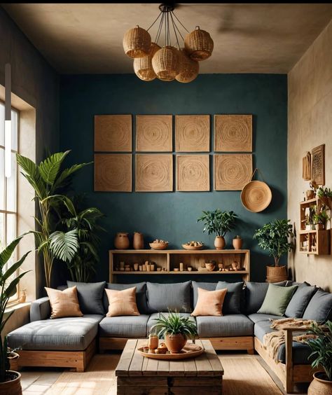 Blue And Copper Living Room, Room Inspo Clean, Black Sofa Living Room Decor, Copper Living Room, Brown And Blue Living Room, Terrace Living Room, Dream Living Room, Scandinavian Living Room, Snug Room