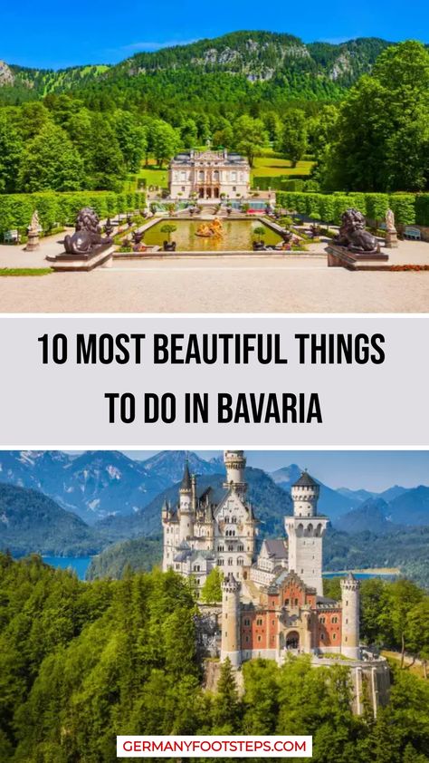 Bavaria in Southern Germany is beautiful and there are many great places to visit. In this guide, find the absolute best places in Bavaria for your vacation with all the best things to do in Bavaria Germany for culture, nature, beauty and more. Best Things To Do In Germany, Bavaria Travel, Germany Travel Destinations, Germany Trip, Germany Travel Guide, Germany Vacation, Romantic Road, Southern Germany, Visit Germany