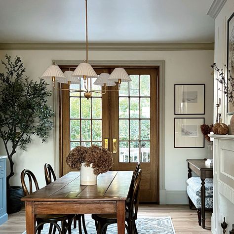 Kismet House, Nantucket Style Homes, White Chandelier, Contemporary Chandelier, Dining Room Inspiration, Pleated Fabric, Chandelier Ceiling Lights, Dining Room Lighting, Modern Chandelier