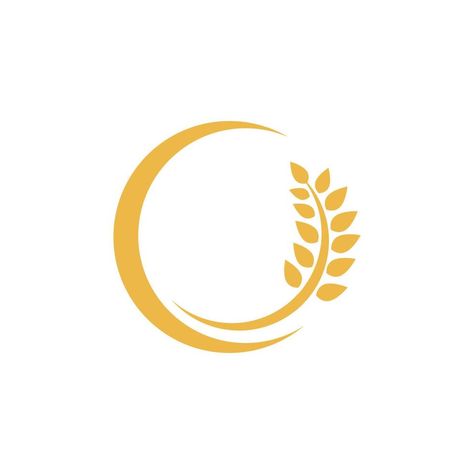 Agriculture wheat vector Bakery Logo Inspiration, Wheat Vector, Wheat Logo, Number Logo, Circle Logo Design, Artwork Wallpaper, Logo Number, Bakery Logo, Circle Logos