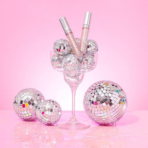 Product still life photography & content creation for Barry M Cosmetics. Beauty product photography & styling by Marianne Taylor. Pink Christmas Product Photography, Disco Ball Product Photography, Birthday Product Photography, New Years Product Photography, Holiday Product Photoshoot, New Year Product Photography, Christmas Product Photography, Sweet Props, Beauty Product Photography