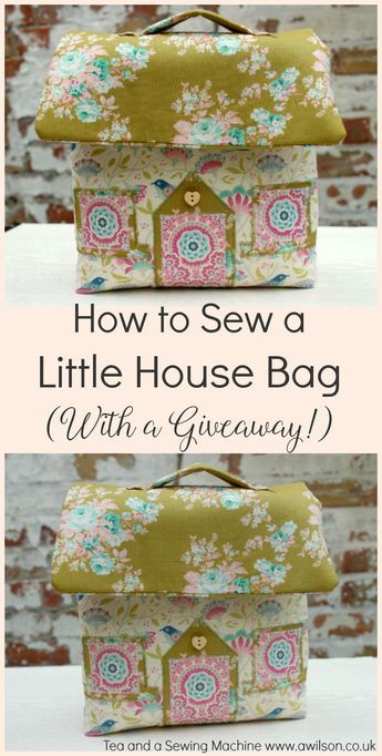 how to sew a little house bag tilda blog hop harvest collection Dahlia Quilt, Diy Handbags, Fabric Doll House, Doll Miniatures, Sewing To Sell, Bags To Sew, Holly Christmas, Diy Doll Miniatures, Diy Handbag