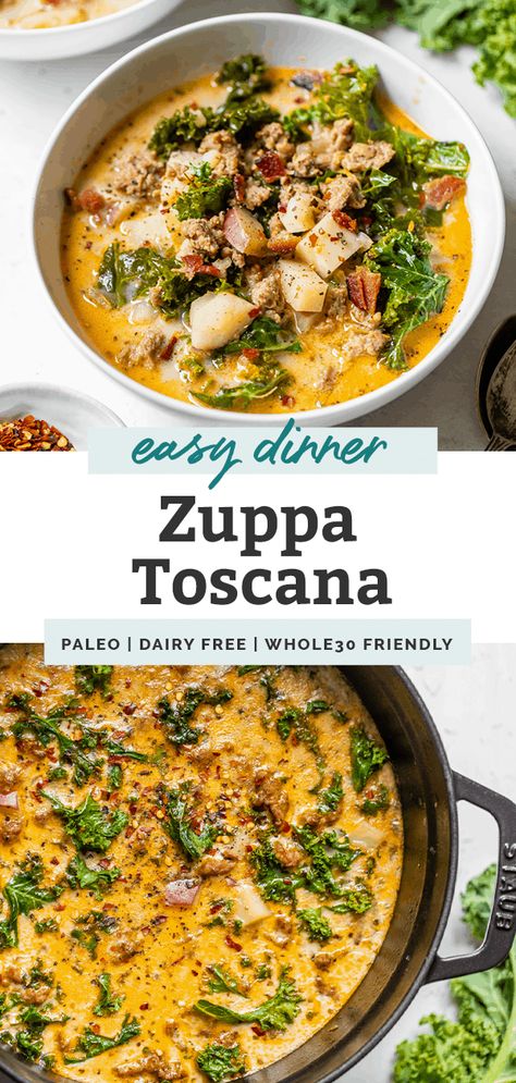 Whole 30 Tuscan Zuppa, Paleo Kale Soup, Whole 30 Keto Dinner Recipes, Lazy Whole 30 Recipes, Whole30 High Protein Meals, Full Veggie Meals, Easy Paleo Recipes For Beginners, While 30, Whole Thirty Recipes