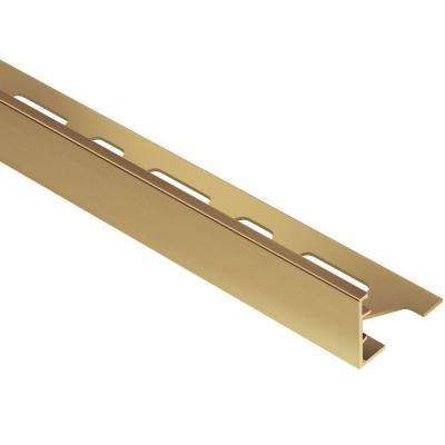 Schiene Solid Brass 3/4 in. x 8 ft. 2-1/2 in. Metal L-Angle Tile Edging Trim Schluter Tile Edge, Floor Transitions, Brass Tile, Tile Edge Trim, Transition Strips, Residential Flooring, Gold Tile, Tile Tools, Tile Edge