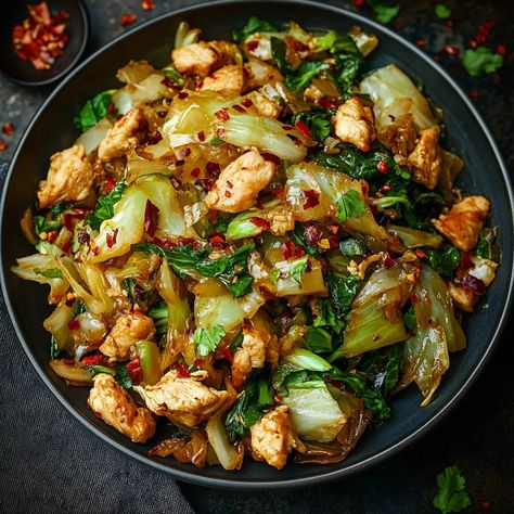 Chinese Chicken Cabbage Stir Fry, Chicken And Cabbage Stir Fry, Healthy Chinese Chicken, Grammy Recipes, Chicken Cabbage Stir Fry, Lemon Crumb Cake, Basic Mashed Potatoes, Chicken Cabbage, Classic Macaroni Salad