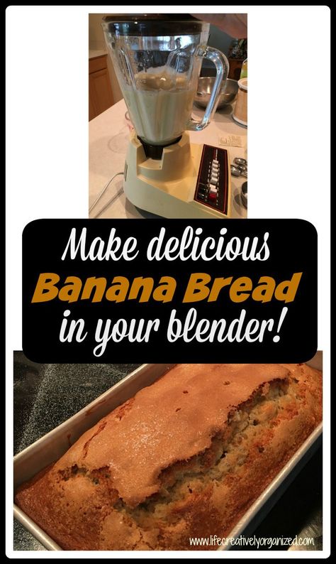 Did you know you can make banana bread in the blender? Well, you can and it is delicious! Easy Bake Bread, Homemade Ice Pack, Blender Recipe, Delicious Banana Bread, Long Term Food Storage, Make Banana Bread, Blender Recipes, Bread Recipes Sweet, Crock Pot Slow Cooker