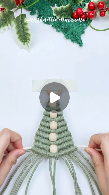 Nghi Ho | Macrame Content Creator/ Author on Instagram: "❄️Macrame Christmas tree full PDF tutorial with step-by-step photos and detailed instructions for total beginners ❄️ DOWNLOAD NOW through link on my bio ( Online store or Etsy) 👆🏻😙😙

#macramechristmasdecor #macramechristmas #macramesnowflake #macramewreath #macramechristmastree #christmasmacrame #diychirstmas #macramedecor #macramemakers #macramestar #christmasmacrame #macramechristmasornament #macramelover #makersgonnamake #modernmacrame #christmasdecor #christmastime #christmasdecorating #christmasspirit #christmasdecorations" How To Make A Macrame Christmas Tree, Macrame Trees Christmas, Diy Christmas Tree Macrame, Christmas Tree With Macrame Ornaments, Christmas Macrame Tutorial, Macrame Christmas Decorations Tutorial, Macrame Christmas Tree Tutorial, Christmas Macrame Ornaments, Macrame Christmas Trees