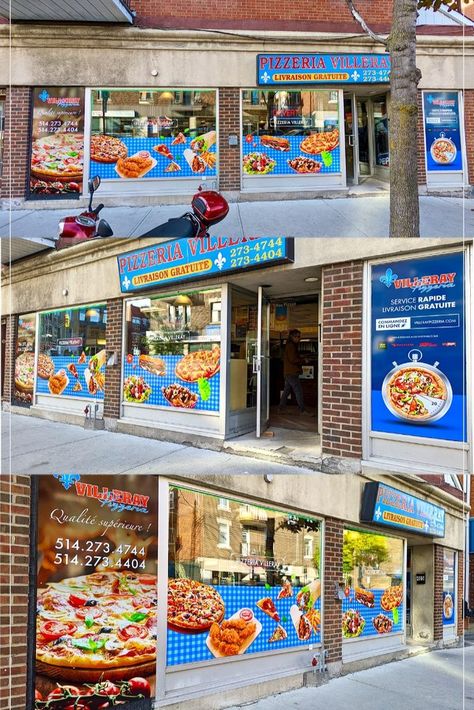 Restaurant Window Display, Cute Storefront Design, Restaurant Window Graphics, Window Graphic Design Store Fronts, Bakery Banner, Ambient Advertising, Window Advertising, Glass Sticker Design, Restaurant Window