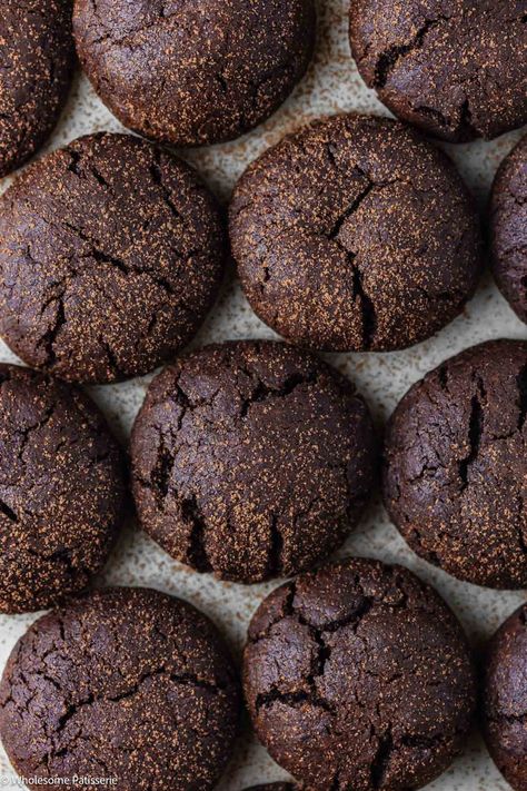 Cocoa Powder Cookies Recipe - Wholesome Patisserie Coco Powder Cookies, Chocolate Cookies With Cocoa Powder, Coco Powder Easy Recipe, Cookie Recipes With Cocoa Powder, Easy Cocoa Powder Recipes, Chocolate Powder Recipes, Baking Powder Cookies, Cacao Cookies, Best Chocolate Cookie Recipe