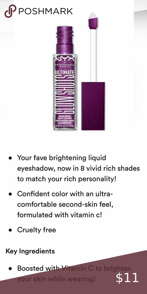 NYX Professional Makeup Ultimate Glow Shots Vitamin C Infused Liquid Eyeshadow Glow Shots, Liquid Eyeshadow, Nyx Professional Makeup, Professional Makeup, Nyx, Vitamin C, Vitamins, Fashion Home Decor, Buy And Sell