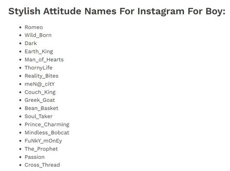 Stylish Attitude Names For Instagram For Boy Instagram Name Ideas Men, Attitude Names For Instagram, Boy Usernames For Instagram, Indian Usernames For Insta, Boys Instagram Username, Insta Names For Boys, Username For Boys Instagram, Username For Boys, Aesthetic Names For Instagram Boys