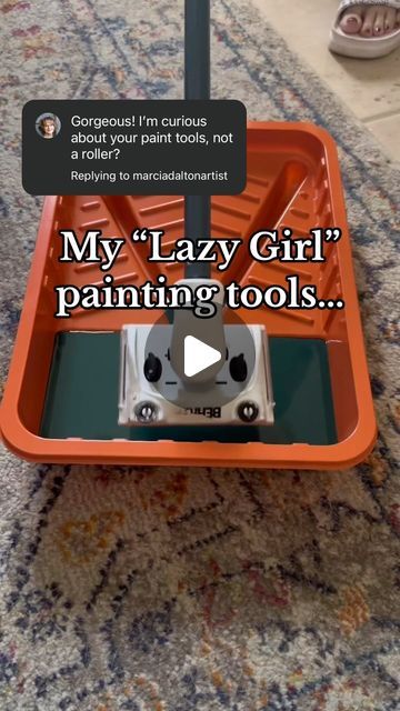 Stefanie Bloom on Instagram: "I call these my “lazy girl” painting tools because I absolutely will avoid dragging my huge ladder around the room for a not perfect but gets the job done paint job! These two tools have made painting an entire room approachable and easier for me. 

Like I said I bought both of these @homedepot in the paint section where all the brushes & rollers are. I then attach them to a broom handle.

#diy #homedecor #homeimprovement #paintingtips #homeideas" Gel Stain Furniture, Edge Painting Tool, Stain Furniture, Paint Edger, Interior Design Principles, Staining Furniture, Girl Painting, Broom Handle, Lazy Girl