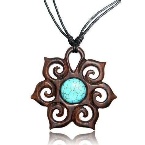 Wood Necklace Pendant, Wood Jewelry Diy, Wooden Jewelery, Turquoise Necklaces, Wood Jewelery, Deco Nature, Two Trees, Bone Jewelry, 2 For 1