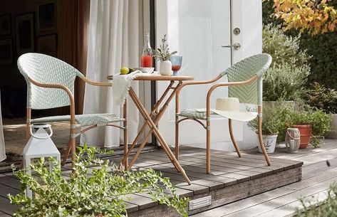 Outdoor furniture to upgrade your space this summer. Neutral Bed, Marble Bistro Table, Bistro Tables, Bistro Table Outdoor, Contemporary Dining Room, Outdoor Furniture Collections, Deck Furniture, Dining Nook, Bistro Table