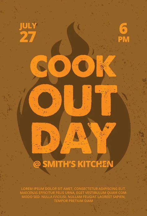 Cookout Flyer, Food Festival Poster, Advertisement Ideas, Fantasy Festival, Bbq Cookout, Grill Party, Design Campaign, Free Psd Flyer Templates, Food Flyer