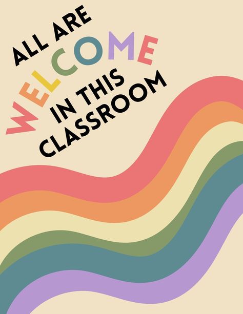 Want to make sure everyone knows your classroom is a safe space? Let them know with this printable!  Digital Download, no physical product.  For personal use only. All Are Welcome Classroom, Classroom Quotes, All Are Welcome, Teacher Stuff, Safe Space, Everyone Knows, Wall Quotes, Kind Words, Daily Quotes