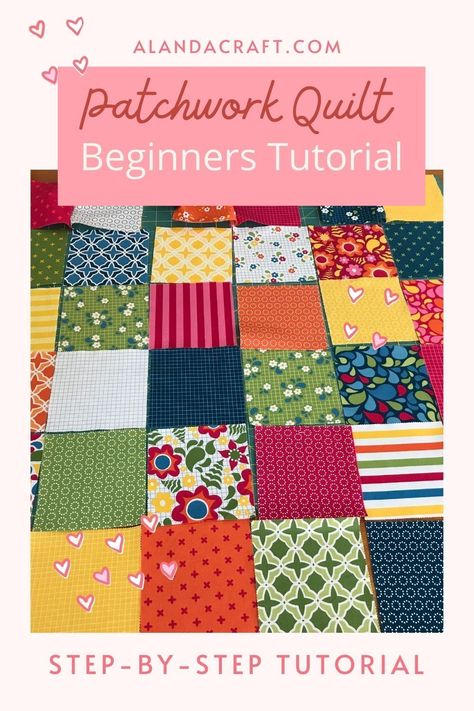 3 6 9 Quilt Free Pattern, Learn To Quilt Step By Step, How To Make A Patchwork Quilt For Beginners, How To Sew Squares Together For A Quilt, Patchwork Quilts For Beginners Block Patterns, Simple Quilts To Make, Patchwork Quilt For Beginners, How To Make Patchwork Quilt, Beginner Lap Quilt Patterns Free