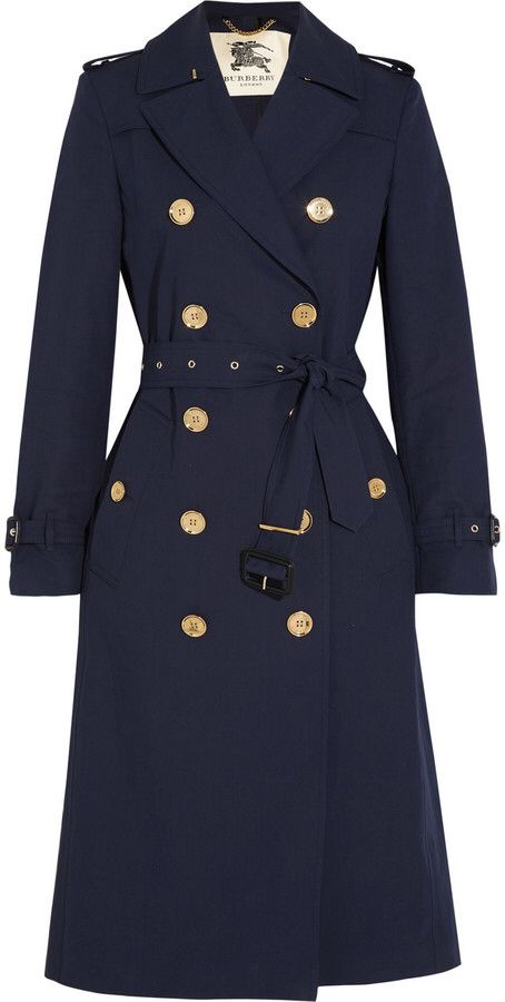 Burberry trench Trench Coat Burberry, Cotton Trench Coat, Navy Blue Coat, Blue Trench Coat, Burberry Coat, Navy Coat, Burberry Trench, Burberry Trench Coat, Blue Coat