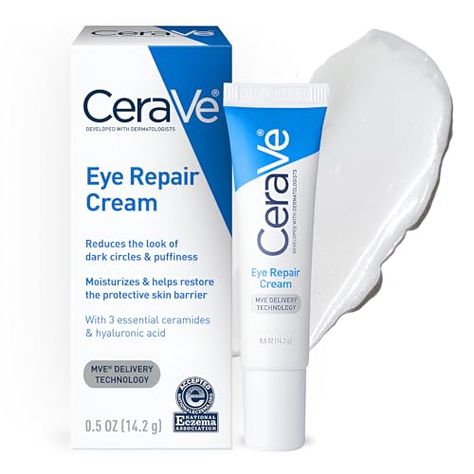 CeraVe Eye Repair Cream | Under Eye Cream For Puffiness And Bags Under Eyes | Hyaluronic Acid + Niacinamide + Marine Botanical Complex | Hydrating Eye Cream | Oil Free & Opthalmologist Tested Puffy Eye Cream, Cerave Eye Repair Cream, Eye Repair Cream, Puffy Eye, Bags Under Eyes, Moisturizing Eye Cream, Under Eye Cream, Hydrating Eye Cream, Eye Cream For Dark Circles