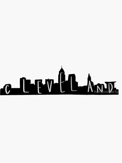 Cleveland Tattoo, Columbus Ohio Skyline Silhouette, Cleveland Skyline Silhouette, Baltimore Skyline Silhouette, Cleveland Skyline, City Slickers, Diy Perler Beads, Picture Collage, Glossier Stickers