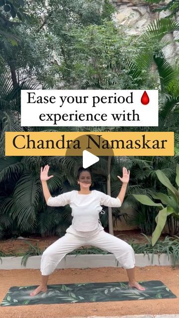 Manisha Yadav on Instagram: "This is for all the Shaktis out there ❤️ SAVE, SHARE & PRACTICE While the Suryanamaskar is a common name in the households today, Chandra Namaskar is lesser known- but equally powerful! The practice of Chandra Namaskar is cooling, balancing and enhances your feminine energy. This brings in calm, peace, creativity and ease and rest in the entire system. It is great for women to practice 14 days before their cycles, as it eases the experience of periods and balances the hormones. Best time to practice: evening. Share it with your Shakti tribe, let’s make periods a better experience 🌸 . . . . . . . . . . . #menstruation #sadhana #periods #yogaforwomen #periodpositive #spirituality #periodsbelike #periodstories #feminine #feminineenergy #femininity #girlpowe Yoga In Period Time, Chandra Namaskar, Period Yoga, Menstruation Cycle, Period Cycle, Surya Namaskar, Yoga Poses Advanced, Common Names, Hormone Balancing