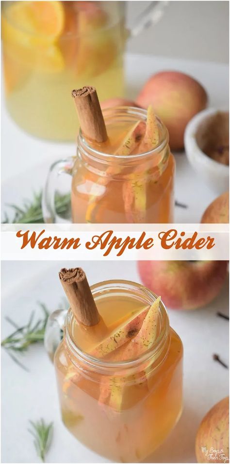 Warm Apple Cider Recipe - My Boys and Their Toys Warm Apple Cider Recipe, Easy Apple Cider Recipe, Apple Cider Drinks, Jar Drinks, Cider Recipes, Apple Cider Drink, Themed Recipes, Cider Drinks, Apple Cider Recipe