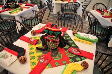 Table decorations for Jamaica Par? member-guest tournament Jamaican Party, Golf Tournament, Kotatsu Table, Jamaica, Kids Rugs, Golf, Table Decorations, Google Search, Furniture