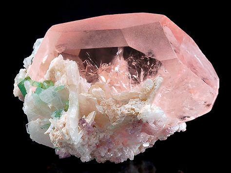 Gems Crystals, Fine Minerals, Pretty Rocks, Crystal Magic, Beautiful Rocks, Pink Morganite, Mineral Stone, Minerals And Gemstones, Rocks And Gems