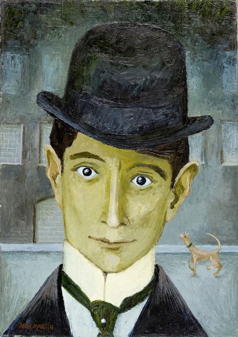 Man with Bowler Hat 2 (Franz Kafka) by Jean Martin Franz Kafka, Bowler Hat, Pretty Stuff, Art Of Living, Writers, Authors, Art Design, Paintings, Reading