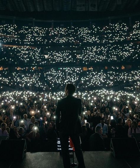 Concert Crowd From Stage View, Concert View From Stage, Concert Stage View, Concert Crowd From Stage, Concert Crowd Aesthetic, Stage Aesthetic Concert, Music Concert Aesthetic, Singer On Stage, Sold Out Concert