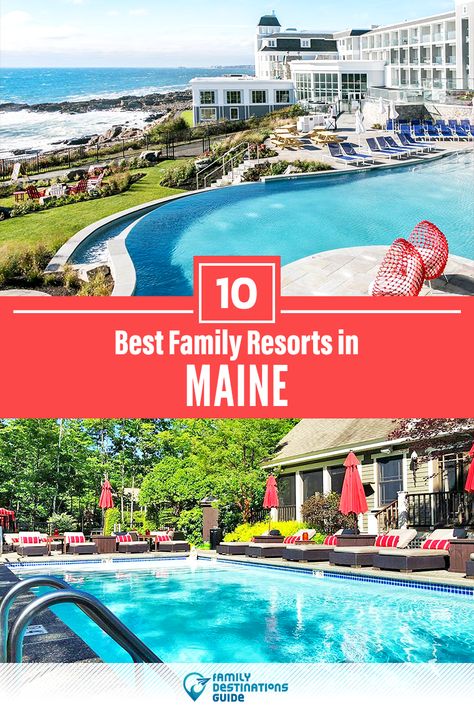 Want ideas for a family vacation to Maine? We’re FamilyDestinationsGuide, and we’re here to help: Discover Maine’s best resorts for families - so you get memories that last a lifetime! #maine #mainevacation #mainewithkids #familyvacation Resorts In Maine, Usa Vacation Destinations, Kid Friendly Resorts, Best Family Beaches, Kid Friendly Vacations, Best Family Resorts, Family Summer Vacation, Best All Inclusive Resorts, Family Vacation Spots