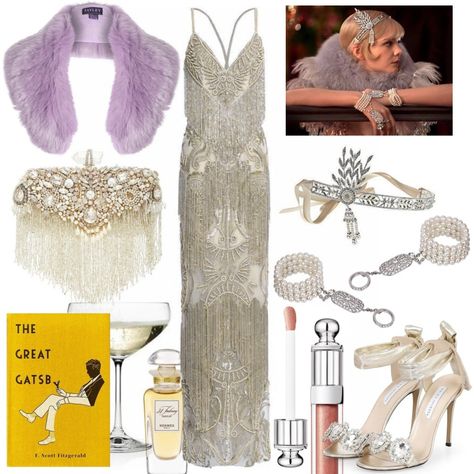 The Great Gatsby Jordan, Daisy Buchanan Outfits, Daisy Buchanan Aesthetic, Daisy Buchanan Costume, Great Gatsby Outfit, Gatsby Outfit, Daisy Buchanan, Costume Inspo, Fantasy Gowns