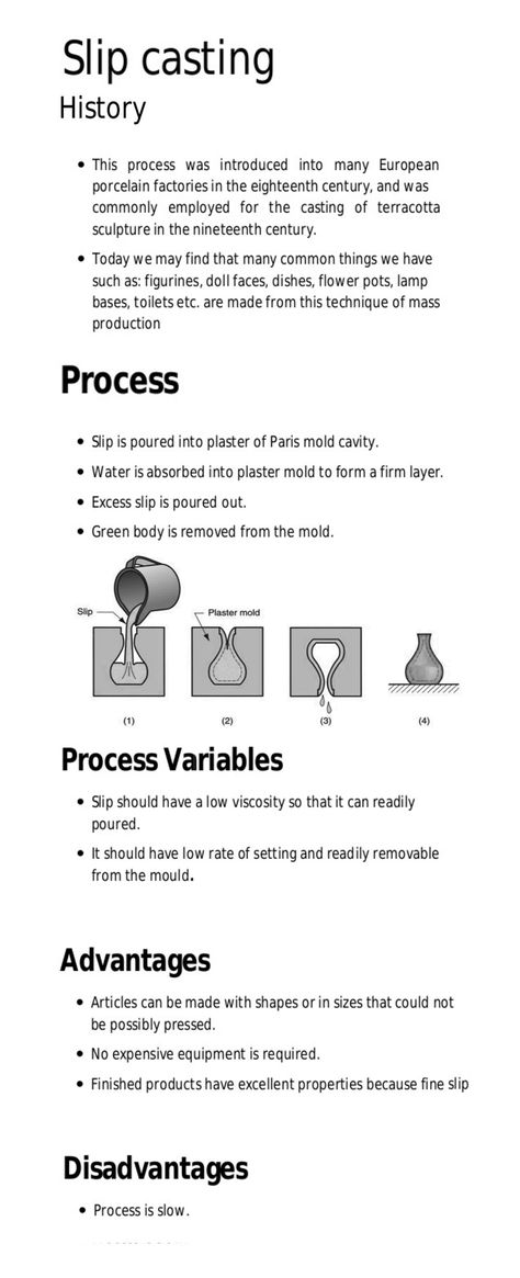 slip casting - history and process Slip Casting Ceramics Tutorial, Slip Casting Ceramics How To Make, Slip Mold Ceramics, Slip Casting Ceramics Plaster Molds, Plaster Mold Making, Ceramic Slip Casting, Ceramic Mold Making, Slip Casting Molds, Plaster Molds Ceramic