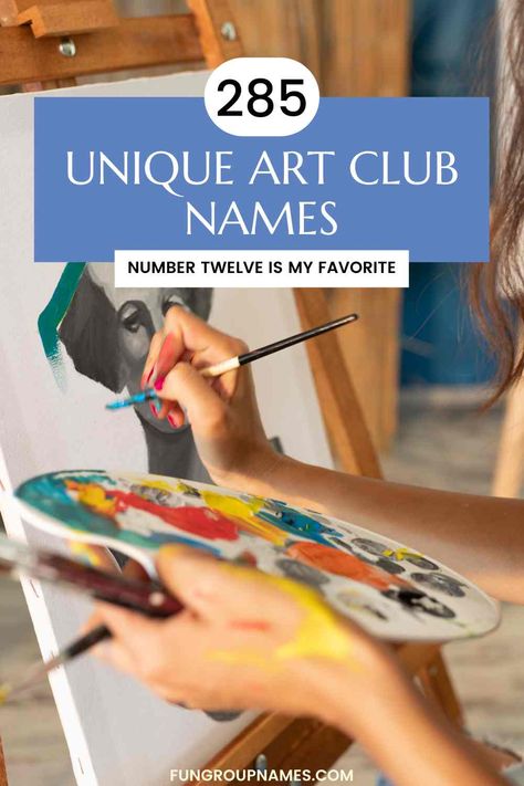 Discover over 285 categorized art club names to inspire your creative community. Whether traditional or modern, find the perfect name! Art Group Name Ideas, Art Club Name Ideas, Art Names, Group Names Ideas, Eco Friendly Art, Jr Art, Creative Names, Kids Canvas, Artist Collective