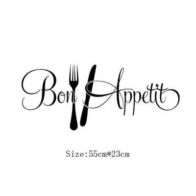 Bon appetit cuisine stickers muraux décoration de la maison -1564 Fond d'écran Cake Shop Design, Kitchen Wall Decals, Food Business Ideas, Kitchen Quotes, Laser Engraved Ideas, Photo Mural, Wall Painting Decor, Logo Design Typography, French Quotes