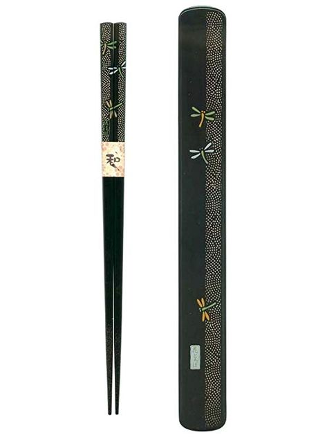 Flatware Chest, Flatware Holder, Flatware Organizer, Flatware Patterns, Japanese Chopsticks, Japanese Home Decor, Japanese Bamboo, Chopstick Holder, Dragonflies Design