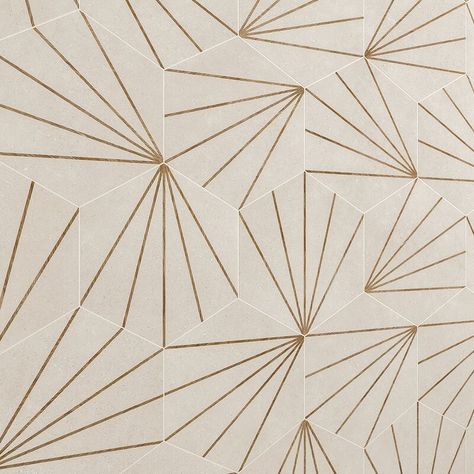 Art Deco Floor Tiles, Tile To Wood Transition, Funky Bathroom, Art Deco Floor, Matte Porcelain Tile, Hex Tile, Matte Tile, Ivy Hill Tile, Porcelain Floor