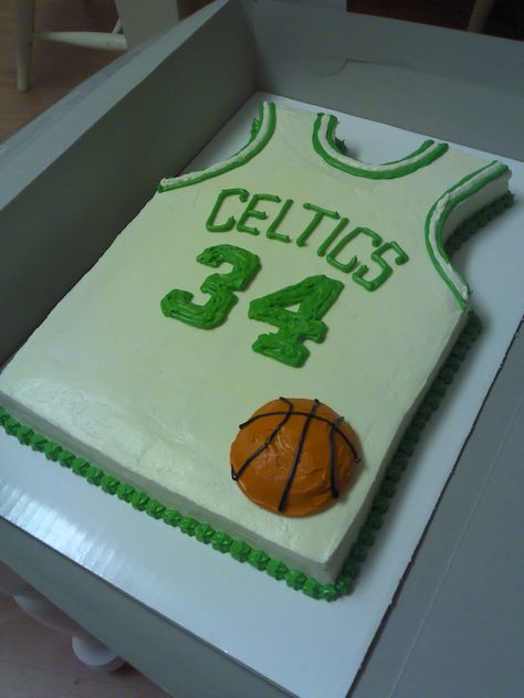 Celtics Jersey Cake Celtics Basketball Birthday Party, Celtics Birthday Party, Boston Celtics Cake Topper Printable, Celtics Birthday Cake, Boston Celtics Birthday Cake, Basketball Jersey Cake, Jersey Cake Basketball, Jayson Tatum Jersey, Celtics Jersey